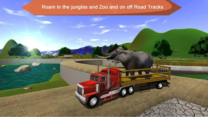 越野动物货运卡车拖车驾驶模拟器2018年：在越野丛林驾驶重型卡车截图3