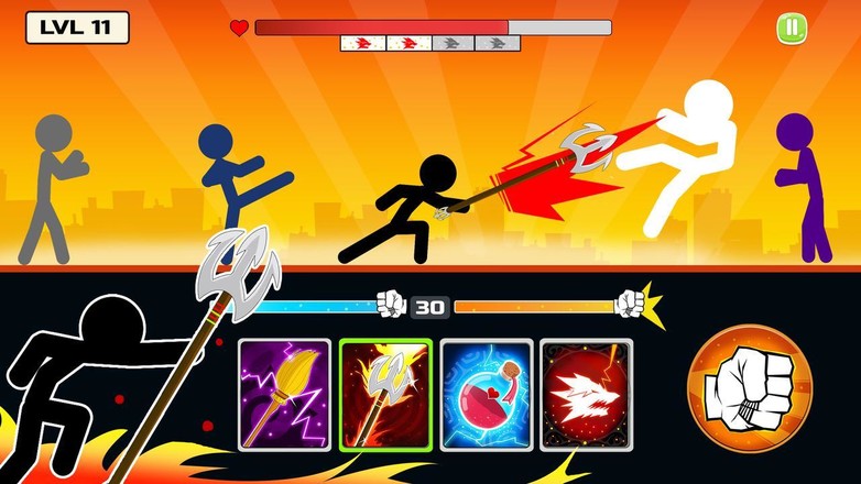Stickman Fighter : Mega Brawl 动作游戏截图10