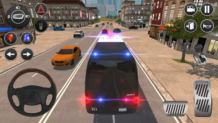 American Police Van Driving: Offline Games No Wifi截图4