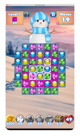 Snowman Swap - match 3 games New Christmas Games截图1