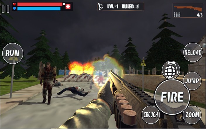 Commando zombie highway Game截图5