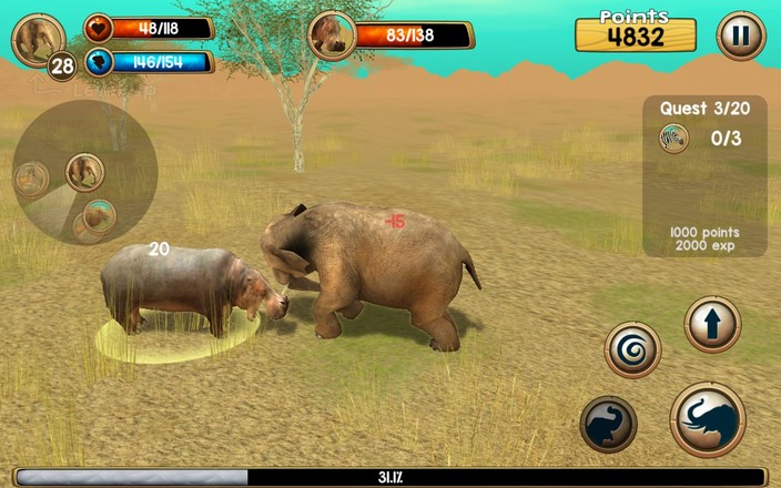 Wild Elephant Sim 3D截图1