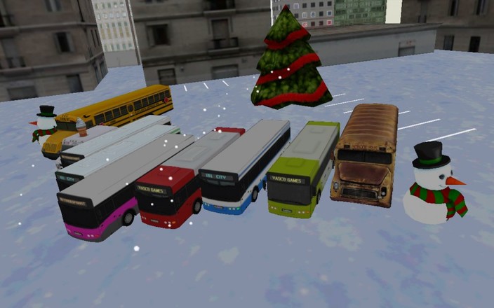 公车冬天停车场 - 3D游戏截图7