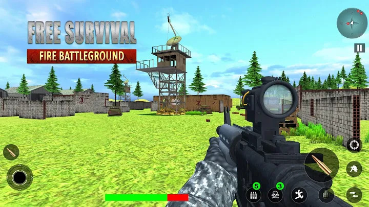 Free Survival Fire Battlegrounds: FPS Gun Shooting截图1
