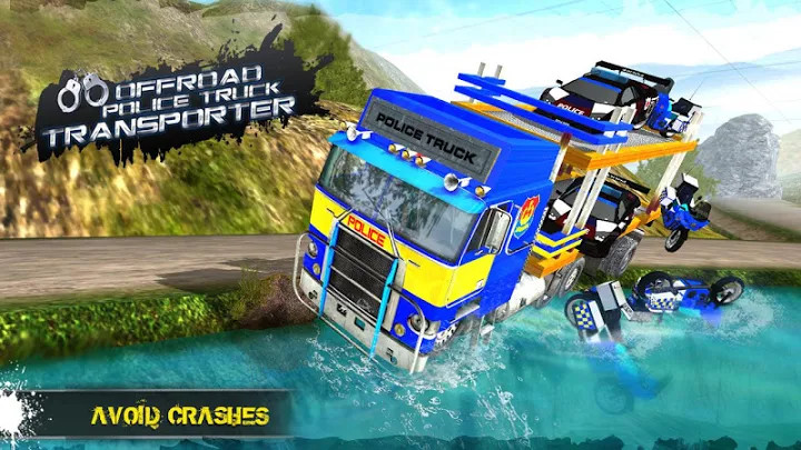 OffRoad Police Transporter Truck Games截图3