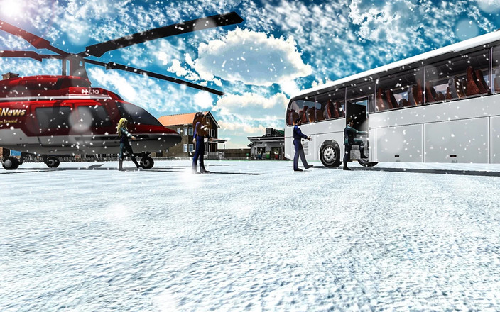 雪总线驾驶模拟器3D-游客长途汽车停車處模拟器 2017截图3