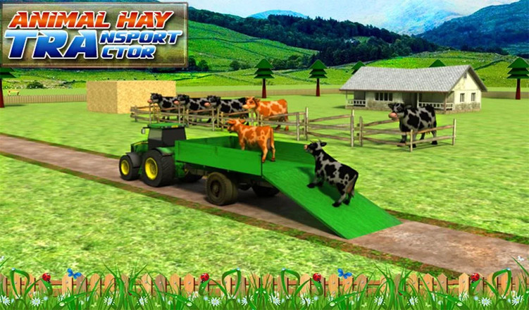 动物和干草运输拖拉机截图3