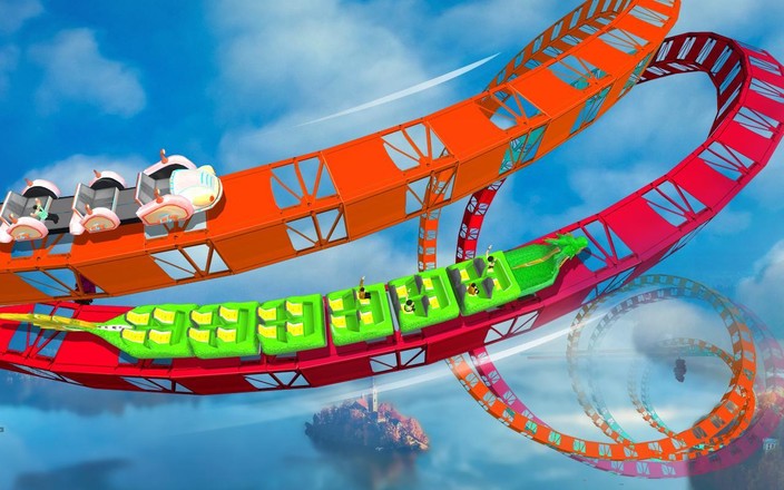 Roller Coaster Racing 3D 2 player截图9