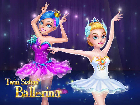 芭蕾公主-双胞胎姐妹花化妆换装跳舞公主游戏截图2