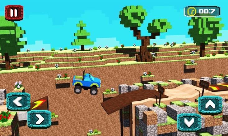 Blocky Car Stunts : Impossible Tracks截图10