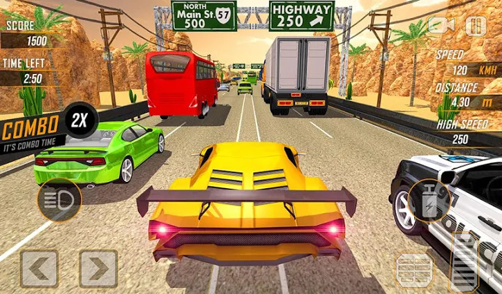 Racing in Highway Car 2018: City Traffic Top Racer截图4