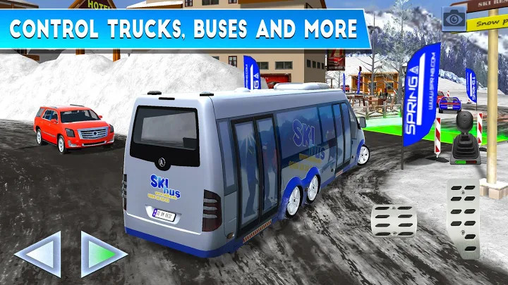 冬季滑雪场：雪地车模拟驾驶修改版截图2