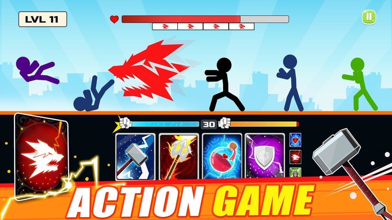Stickman Fighter : Mega Brawl 动作游戏截图8