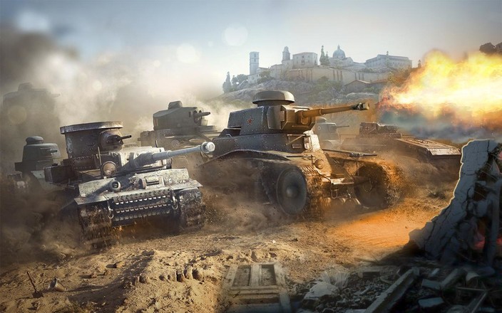 Heavy Army Tank Driving Simulator World War Blitz截图8