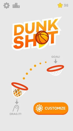 Super Dunk Shot（跃动篮球）-比跳一跳弹一弹头脑王者好玩的休闲小游戏，物理弹球永不言弃截图5