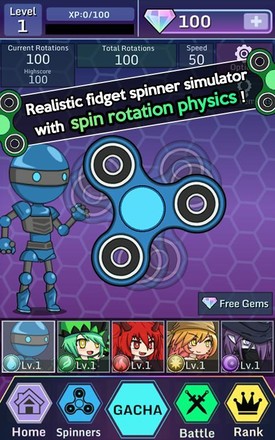 Anime Fidget Spinner Battle截图2