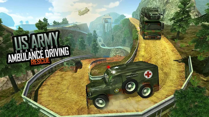 US Army Ambulance Driving Game : Transport Games截图5