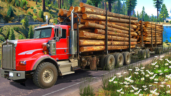 Heavy Logging Cargo Truck Transport Simulator截图3