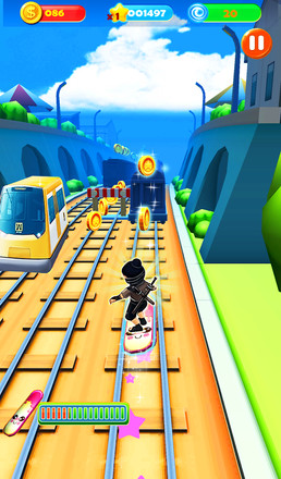 Ninja Subway Surf: Rush Run In City Rail截图1