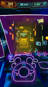 Neon Flytron: Cyberpunk Racer截图2