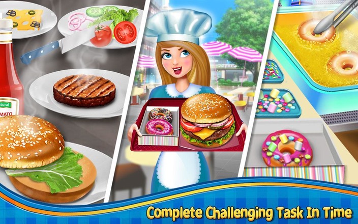 疯狂的汉堡食谱烹饪游戏：厨师故事截图2