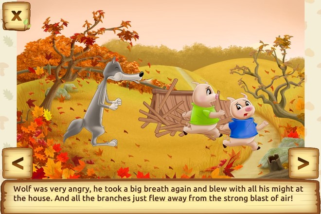 Three Little Pigs - Fairy Tale with Games Free截图1