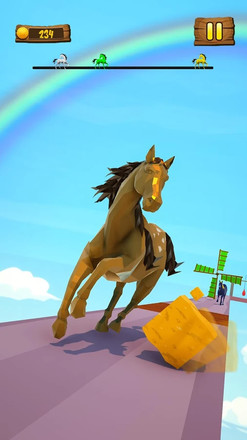 馬 跑 滑稽 種族 3D 獨角獸 競速 遊戲類截图3