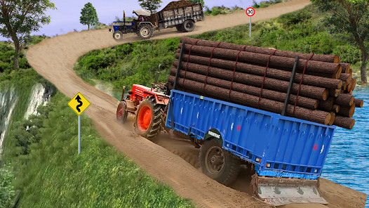 Heavy Tractor Trolley Game 3D截图3