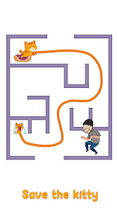 Cat Puzzle: Draw to Kitten截图2