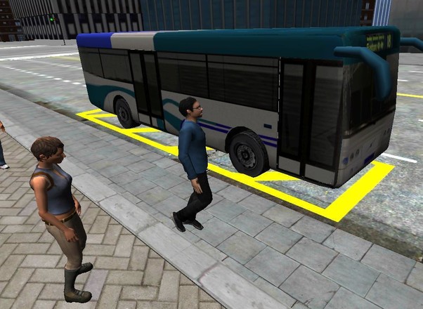 3D城市驾驶 - 巴士停车场截图1