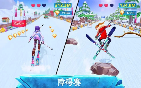 滑雪女孩超级明星——冬季运动和时尚游戏截图3