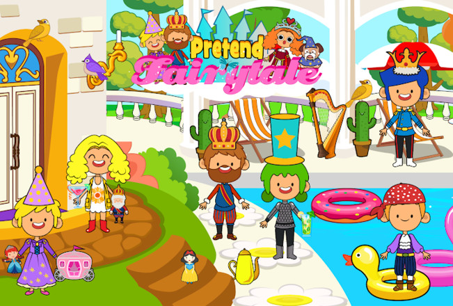 My Pretend Fairytale Land - Kids Royal Family Game截图2
