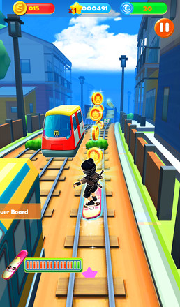 Ninja Subway Surf: Rush Run In City Rail截图2