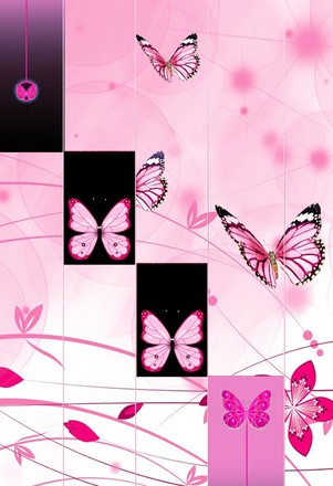 Pink Butterfly Piano Tiles 2018截图2