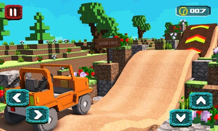 Blocky Car Stunts : Impossible Tracks截图3