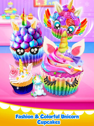 Unicorn Food - Sweet Rainbow Cupcake Desserts截图3
