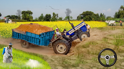 Heavy Tractor Trolley Game 3D截图1