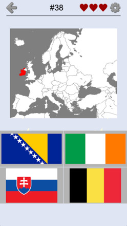 欧洲国家 - 关于欧洲所有国家，地图，旗帜和首都的测验截图3