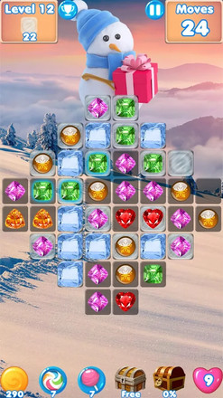 Snowman Swap - match 3 games New Christmas Games截图6