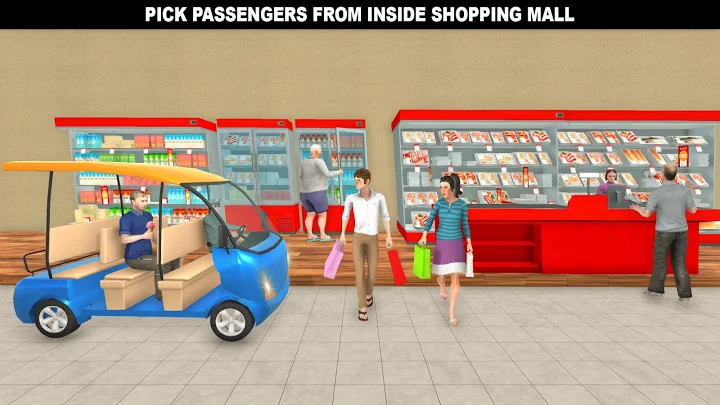 购物中心拉什出租车：城市司机模拟器截图5