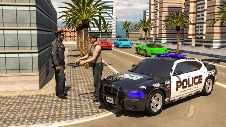 犯罪城市警车: 司机3D 警察2018截图1