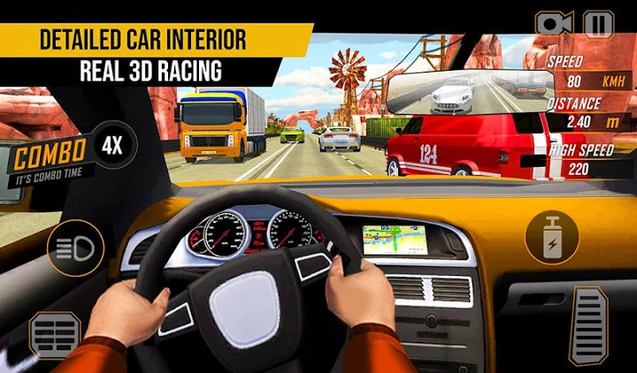 Racing in Highway Car 2018: City Traffic Top Racer截图2