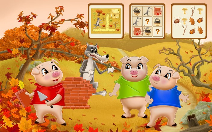 Three Little Pigs - Fairy Tale with Games Free截图10
