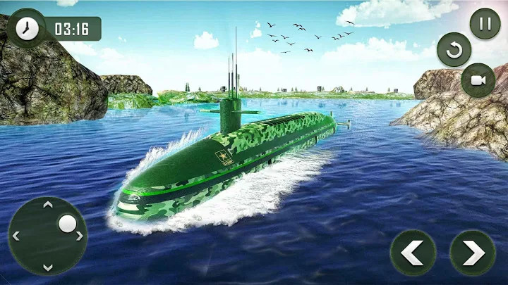 US Army Transporter Submarine Driving Games截图5