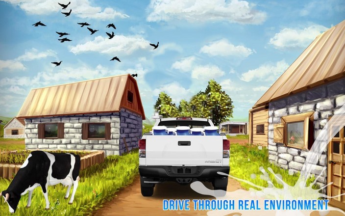 牛奶车送货3D - 乳品运输卡车sim截图2