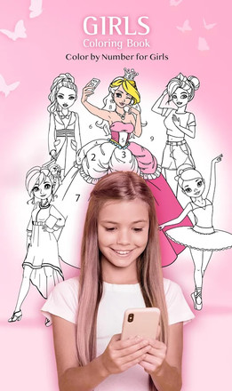 Girls Coloring Book - Color by Number for Girls截图5