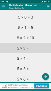 Multiplication Memorizer截图2