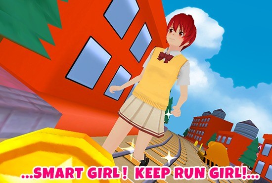 Anime Girl Subway Train Run截图7
