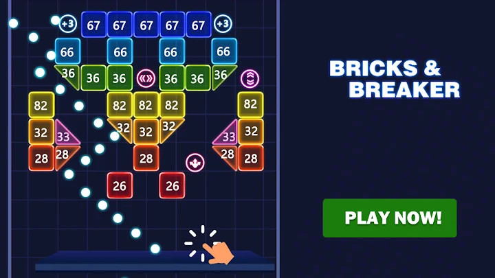 打砖块（Bricks Breaker-Swipe glow balls）截图2