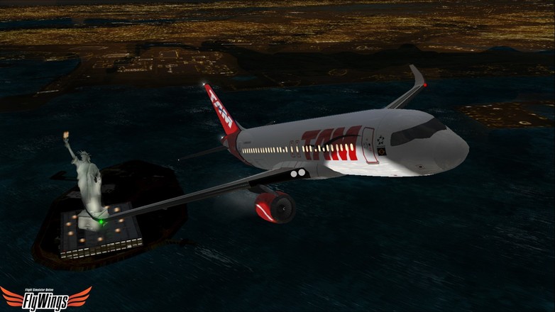 Flight Simulator Night NY Free截图10